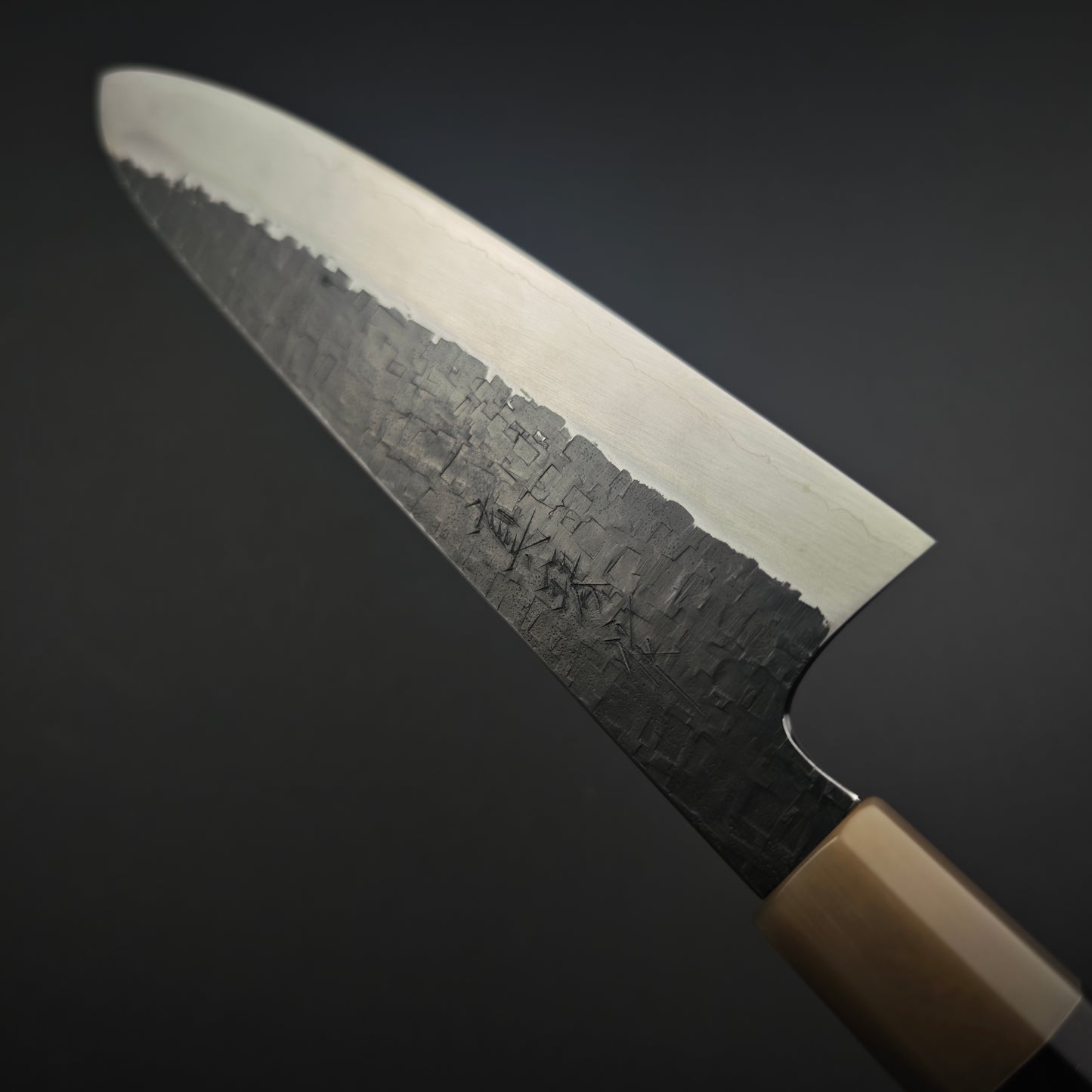 Tadokoro Hamono Ginsan(Silver3) Kurozome Tsuchime Gyuto 210mm