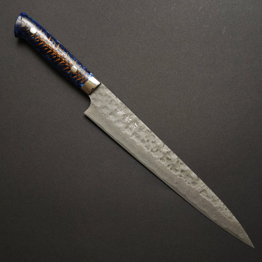 Takeshi Saji VG10 Cross Tsuchime Kurouchi Sujihiki 240mm