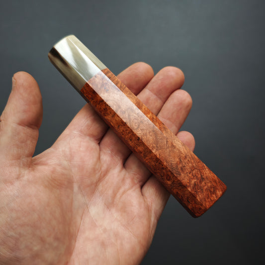 Amboyna burl with Blond Buffalo Horn Ferrule