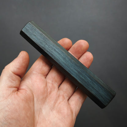 Octagonal Oak Samurai Blue Lacquered