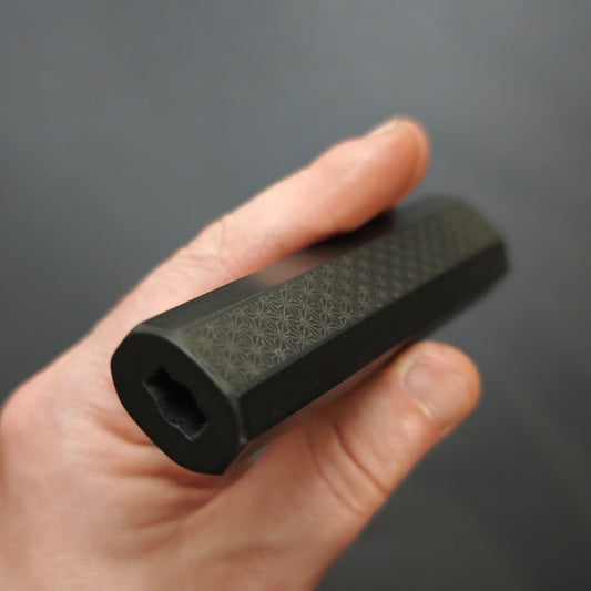 Parker Asahi Tatsumi Hemp Black Rubber Octagonal wa-handle-Gyuto