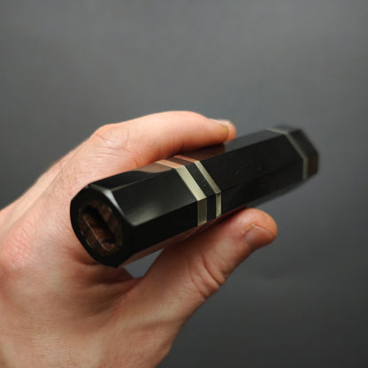 Black Ebony with Dark Buffalo Horn Ferrule - 3 Metal Spacers