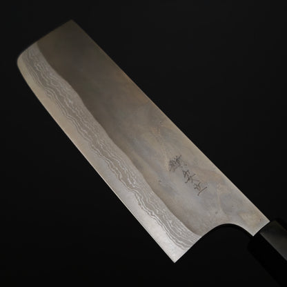Katsushige Anryu Aogami Super Damascus Nakiri 160mm