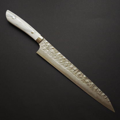 Takeshi Saji SRS13 Damascus Tsuchime Kumo Sujihiki 270mm