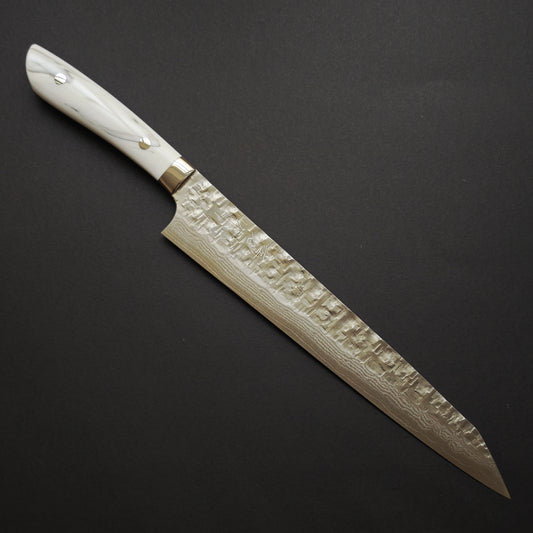 Takeshi Saji SRS13 Damascus Tsuchime Kumo Sujihiki 270mm