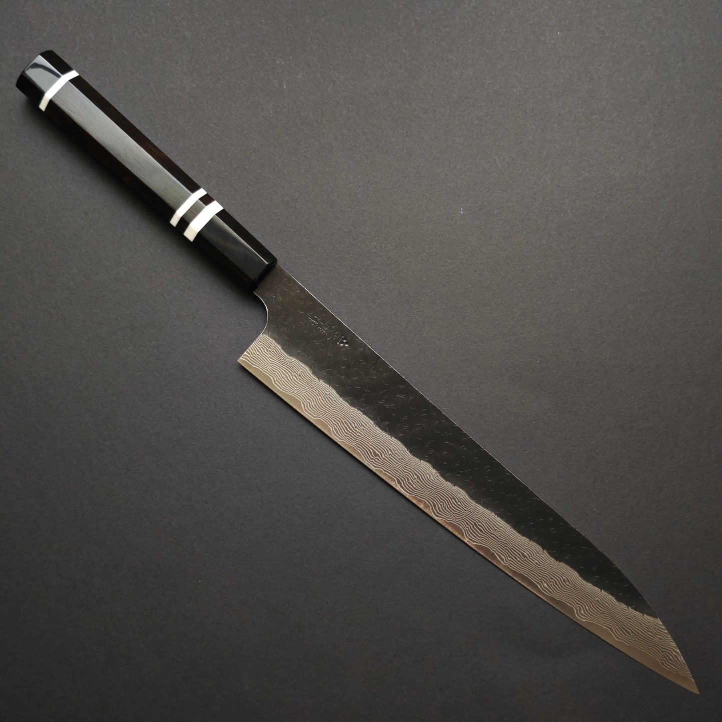Nigara Hamono SPG Strix Kurouchi Damascus Sujihiki 270mm