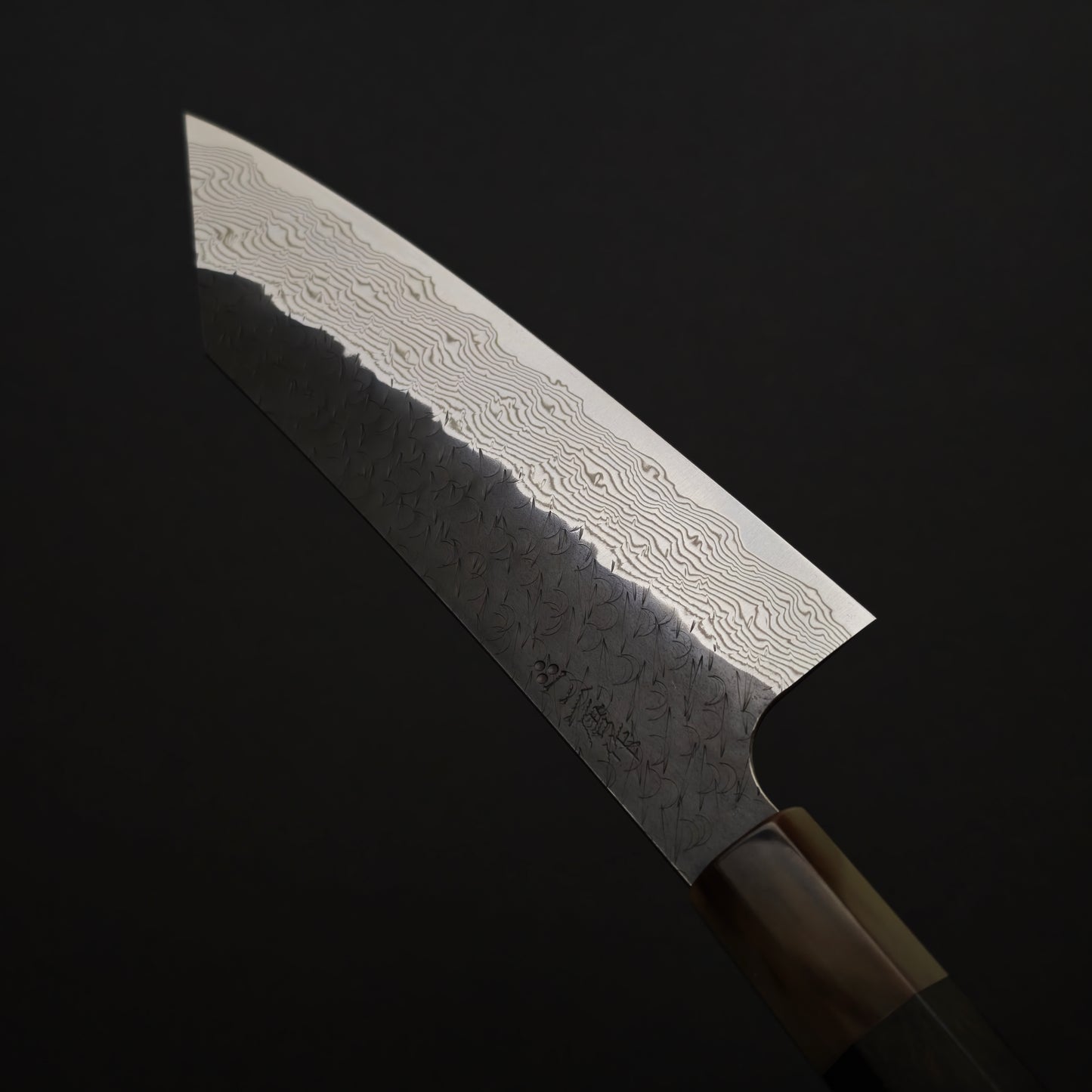 Nigara Hamono SPG Strix Kurouchi Damascus Kiritsuke Santoku 165mm