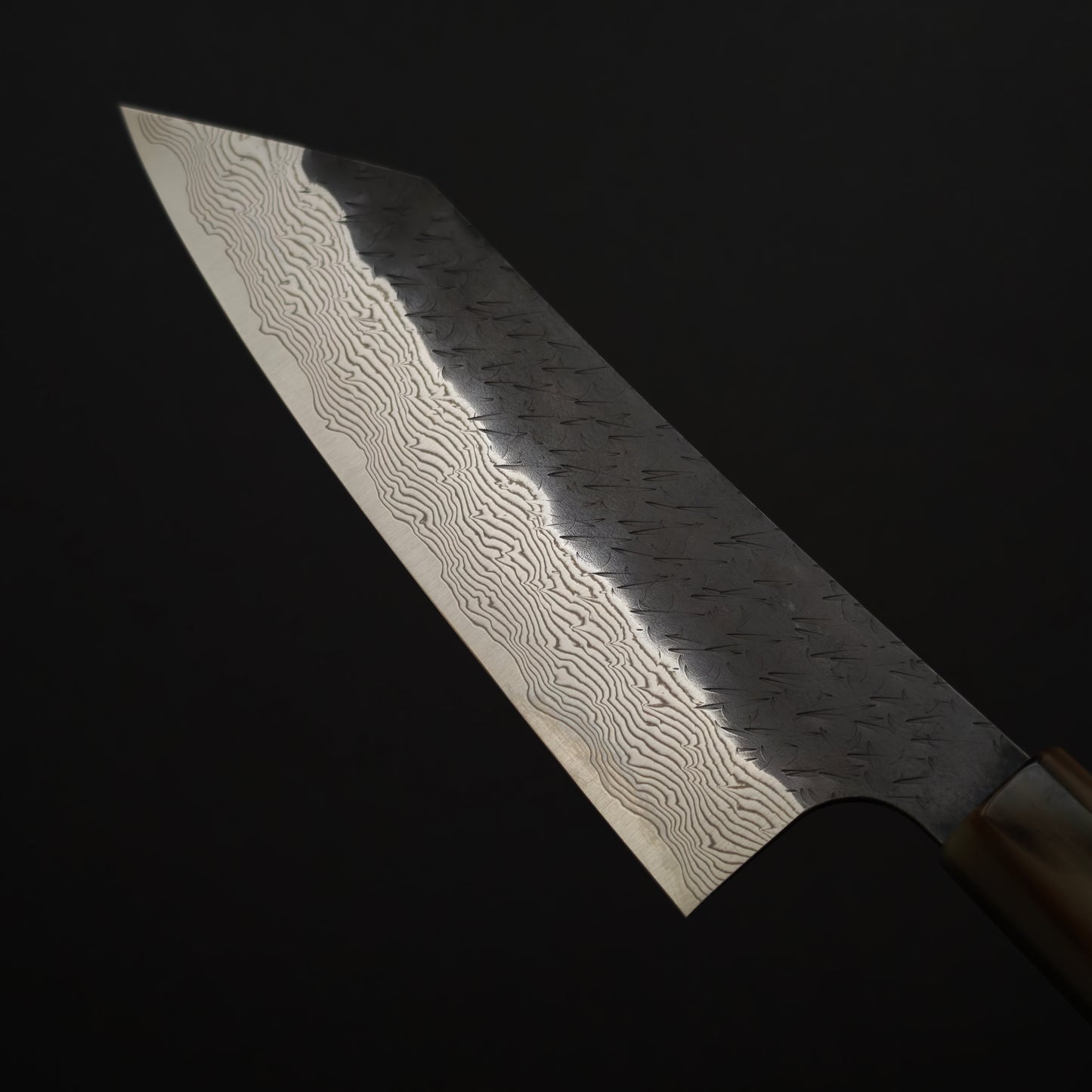 Nigara Hamono SPG Strix Kurouchi Damascus Kiritsuke Santoku 165mm