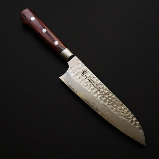 Sakai Takayuki VG10 33 Layer Damascus Santoku 180mm-Western Handle