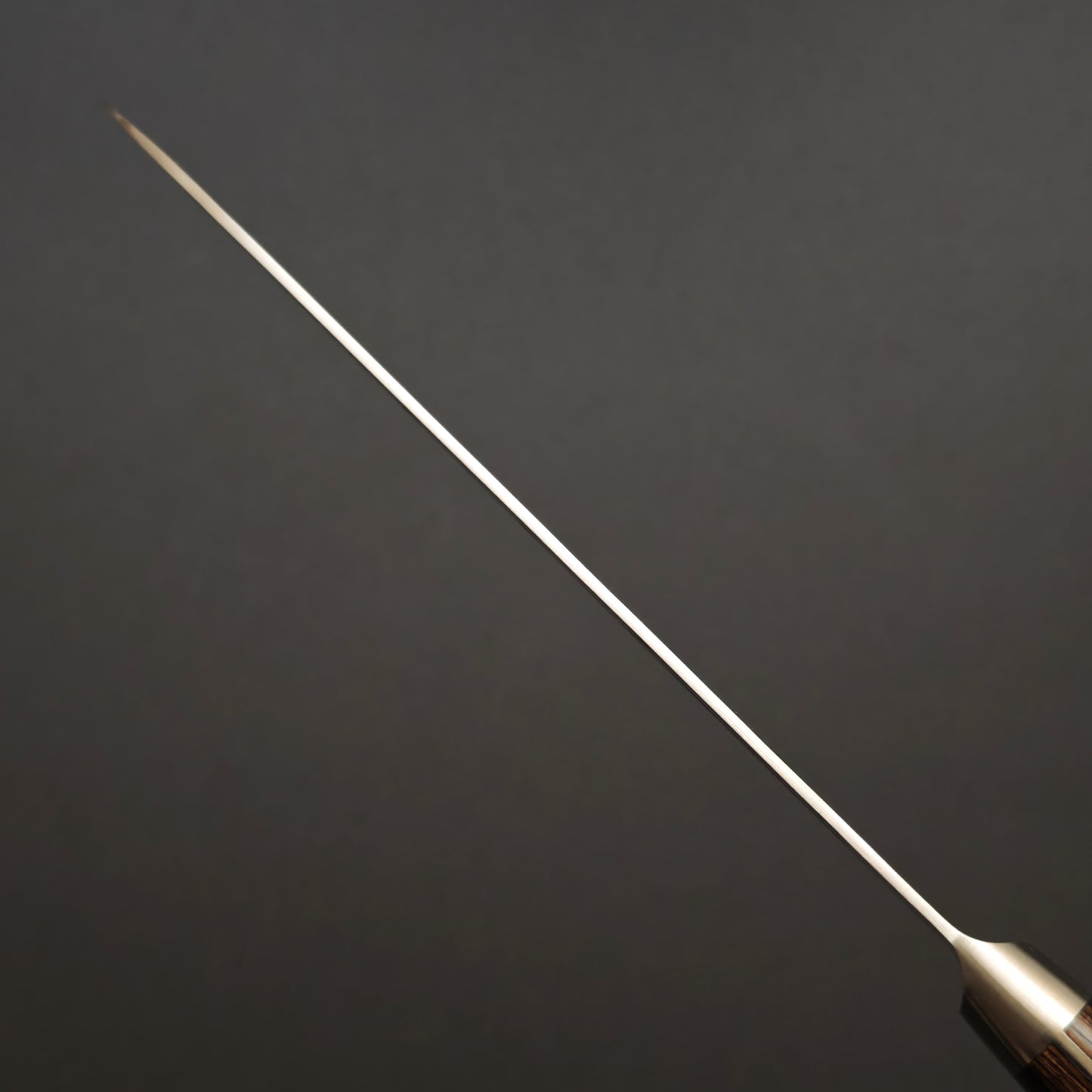 Shisei Ginsan Nashiji Bolster Santoku 185mm-Brown Western handle