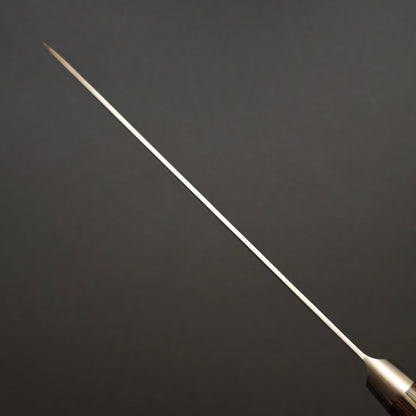 Shisei Ginsan Nashiji Bolster Santoku 185mm-Brown Western handle