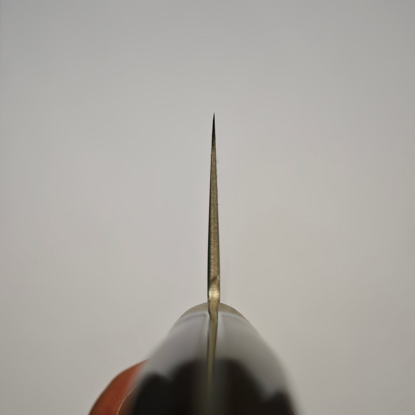 Shisei Ginsan Nashiji Bolster Santoku 185mm-Brown Western handle