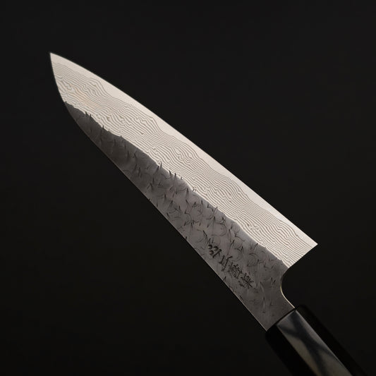 Nigara Hamono SPG Strix Kurouchi Damascus Petty 150mm