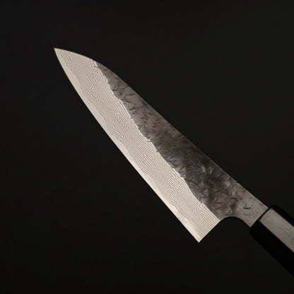 Nigara Hamono SPG Strix Kurouchi Damascus Petty 150mm
