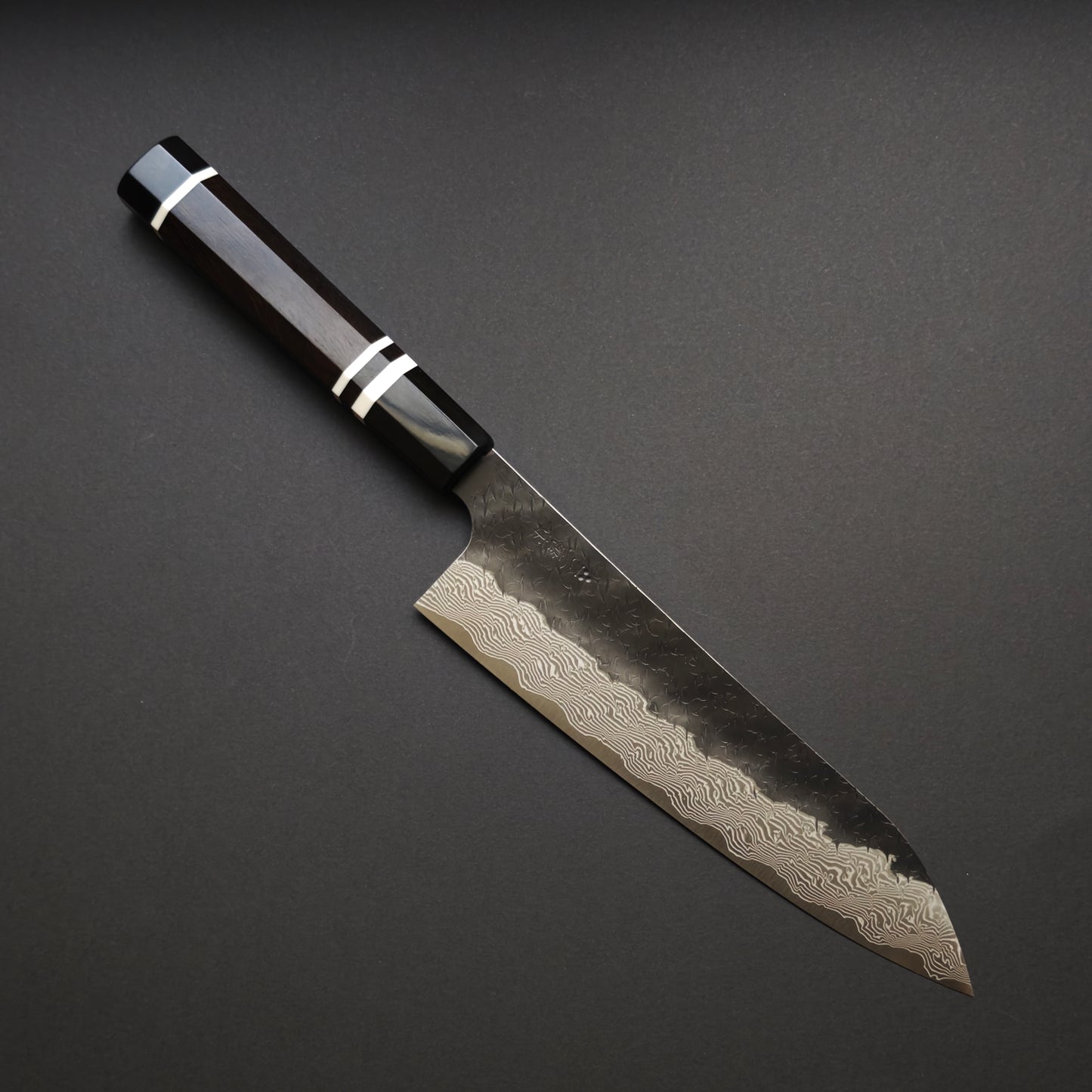 Nigara Hamono SPG Strix Kurouchi Damascus Gyuto 210mm
