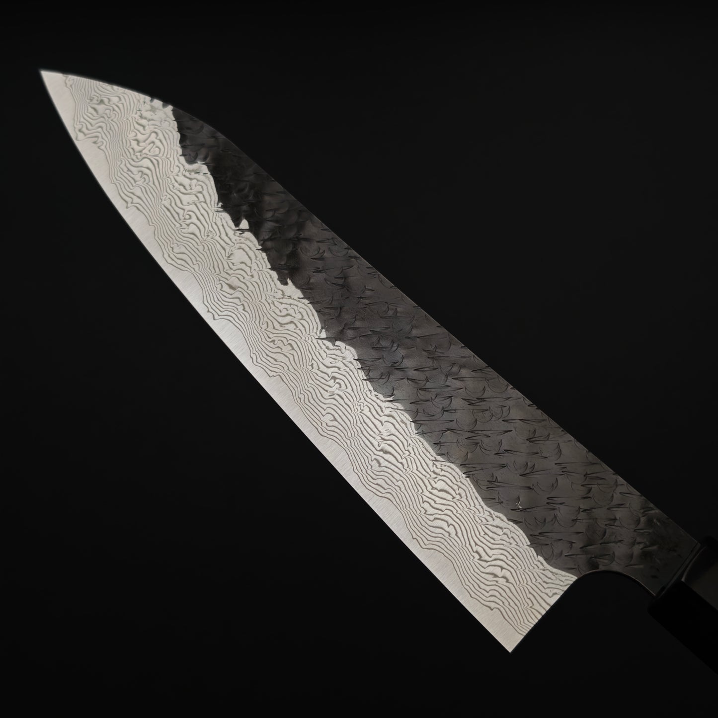 Nigara Hamono SPG Strix Kurouchi Damascus Gyuto 210mm