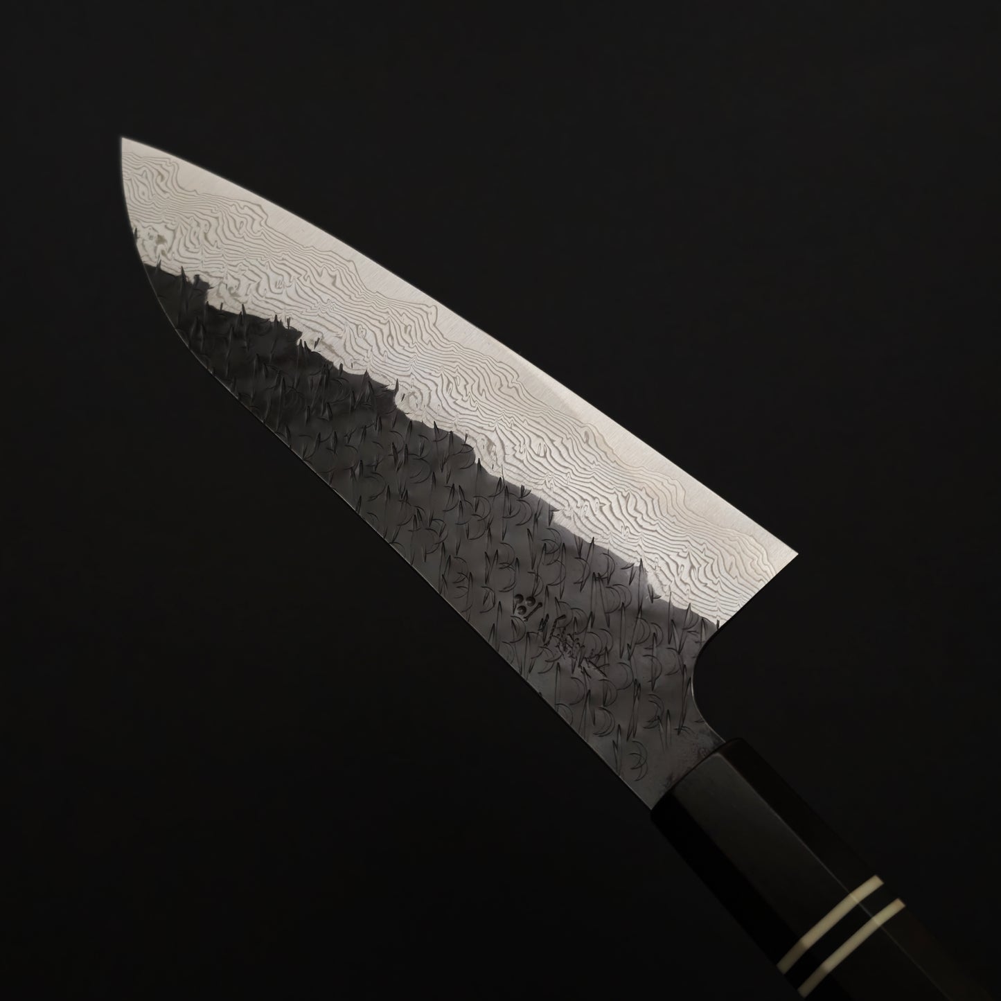 Nigara Hamono SPG Strix Kurouchi Damascus Santoku 165mm