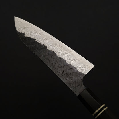 Nigara Hamono SPG Strix Kurouchi Damascus Santoku 165mm