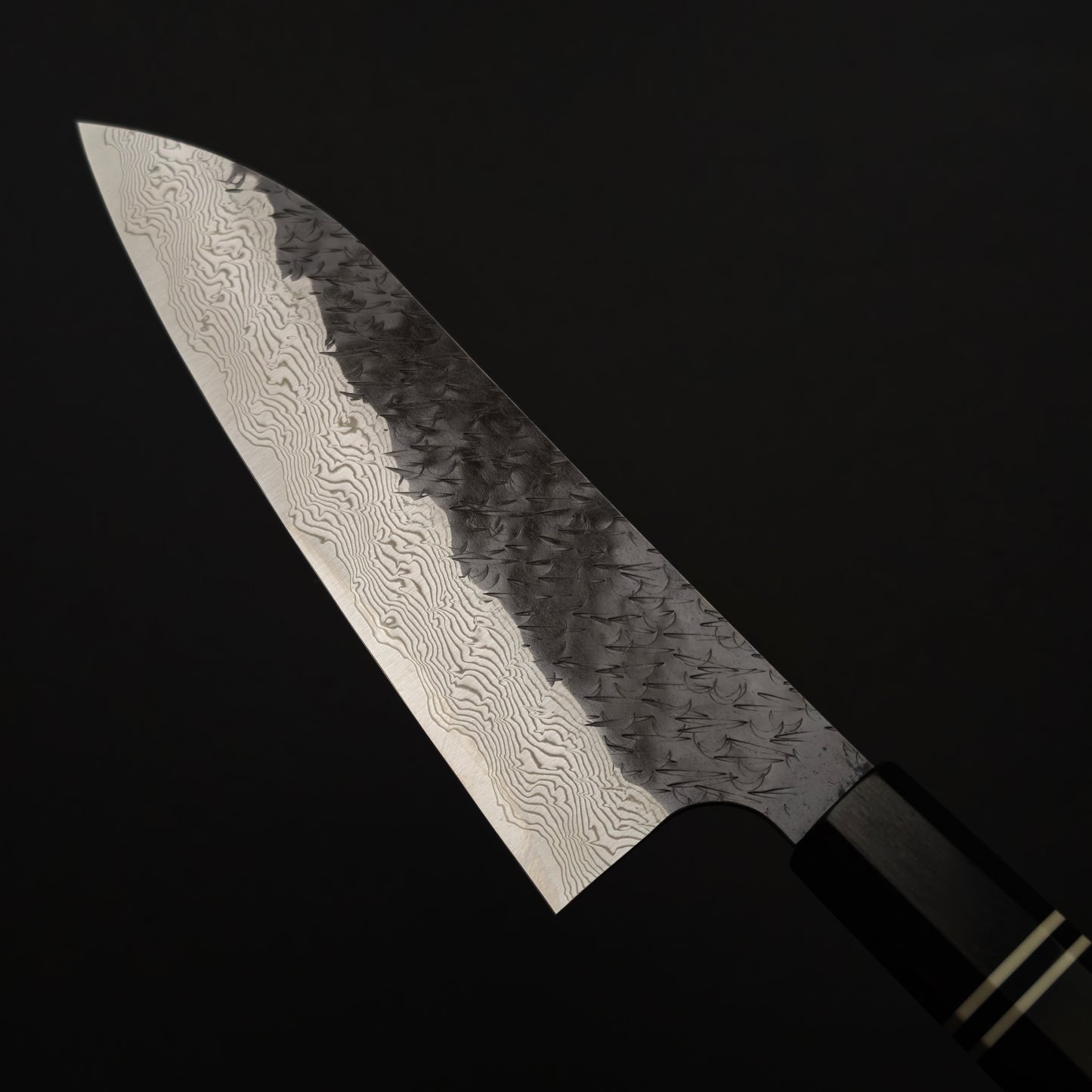 Nigara Hamono SPG Strix Kurouchi Damascus Santoku 165mm