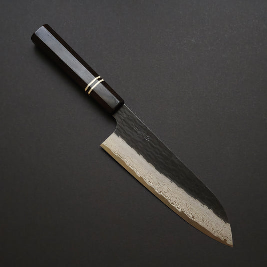 Nigara Hamono VG XEOS Damascus Kurouchi Santoku 170mm