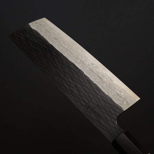 Nigara Hamono VG XEOS Damascus Kurouchi Nakiri 165mm