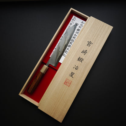 2 Miyazaki Kajiya Blue2 Kitaeji Wa-Tetsu Honwarikomi Sujihiki 210mm (Batch3)