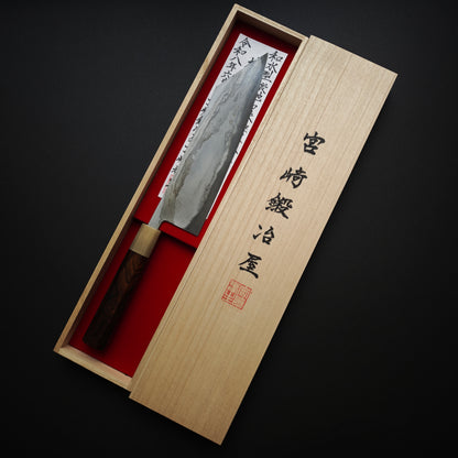 5 Miyazaki Kajiya Blue2 Kitaeji Wa-Tetsu Honwarikomi Gyuto 210mm (Batch3)