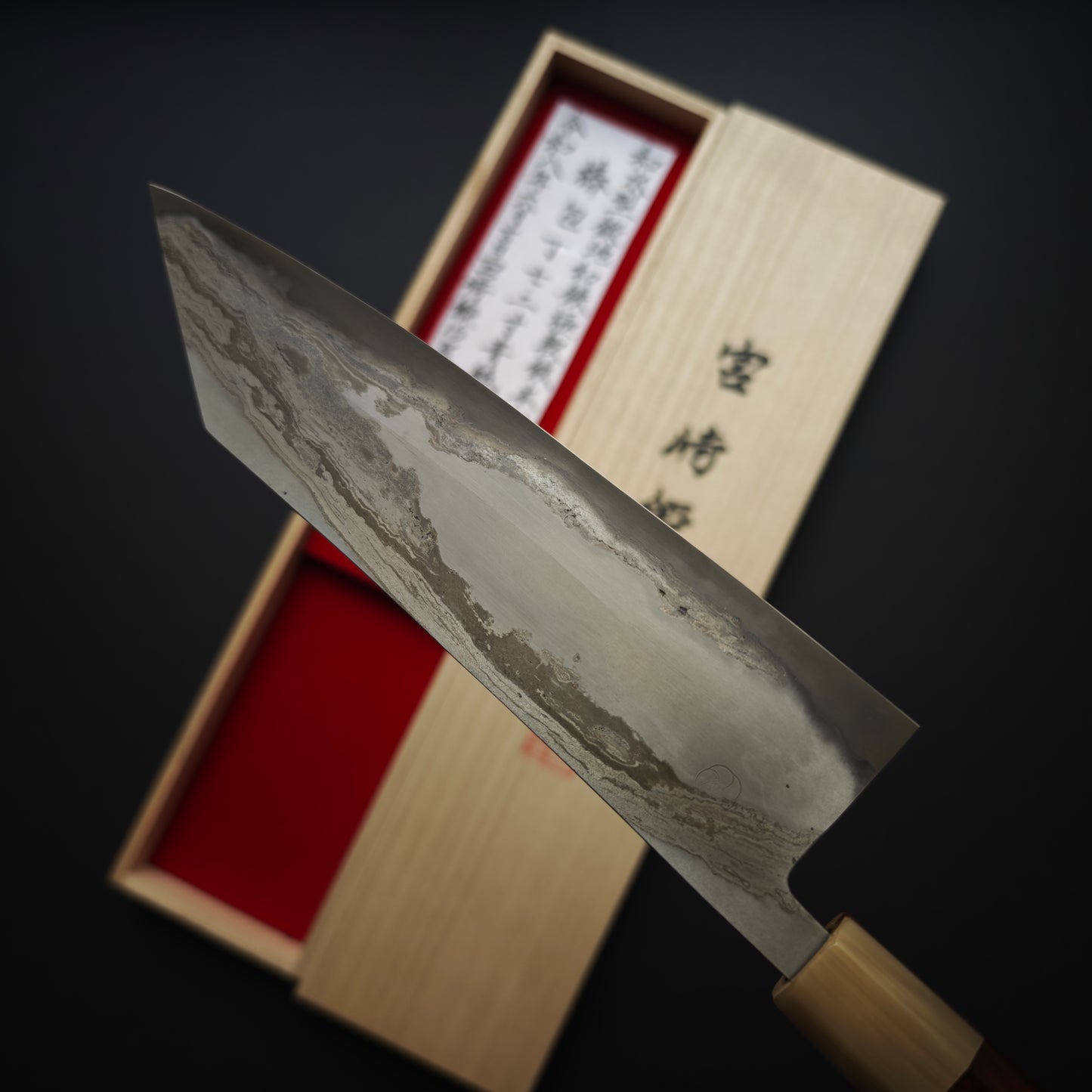5 Miyazaki Kajiya Blue2 Kitaeji Wa-Tetsu Honwarikomi Gyuto 210mm (Batch3)
