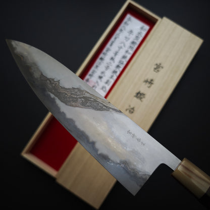 8 Miyazaki Kajiya Blue2 Kitaeji Wa-Tetsu Honwarikomi Gyuto 240mm (Batch3)