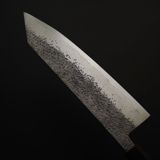 22 Miyazaki Kajiya Ginsan Damascus Tsuchime Kiritsuke Gyuto 240mm (Batch3)