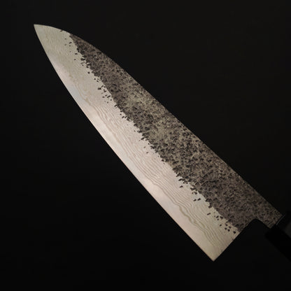 21 Miyazaki Kajiya Ginsan Damascus Tsuchime Gyuto 210mm (Batch3)