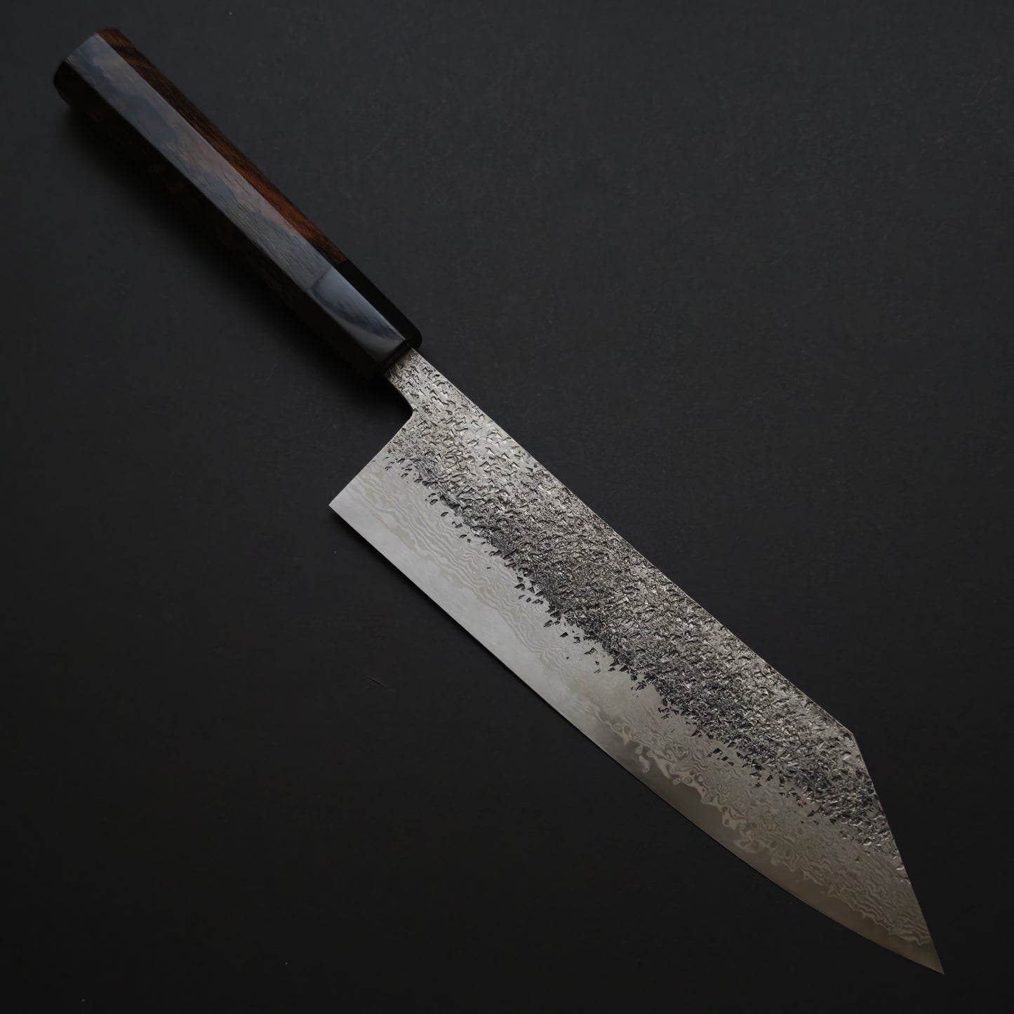 23 Miyazaki Kajiya Ginsan Damascus Tsuchime Kiritsuke Gyuto 215mm (Batch3)