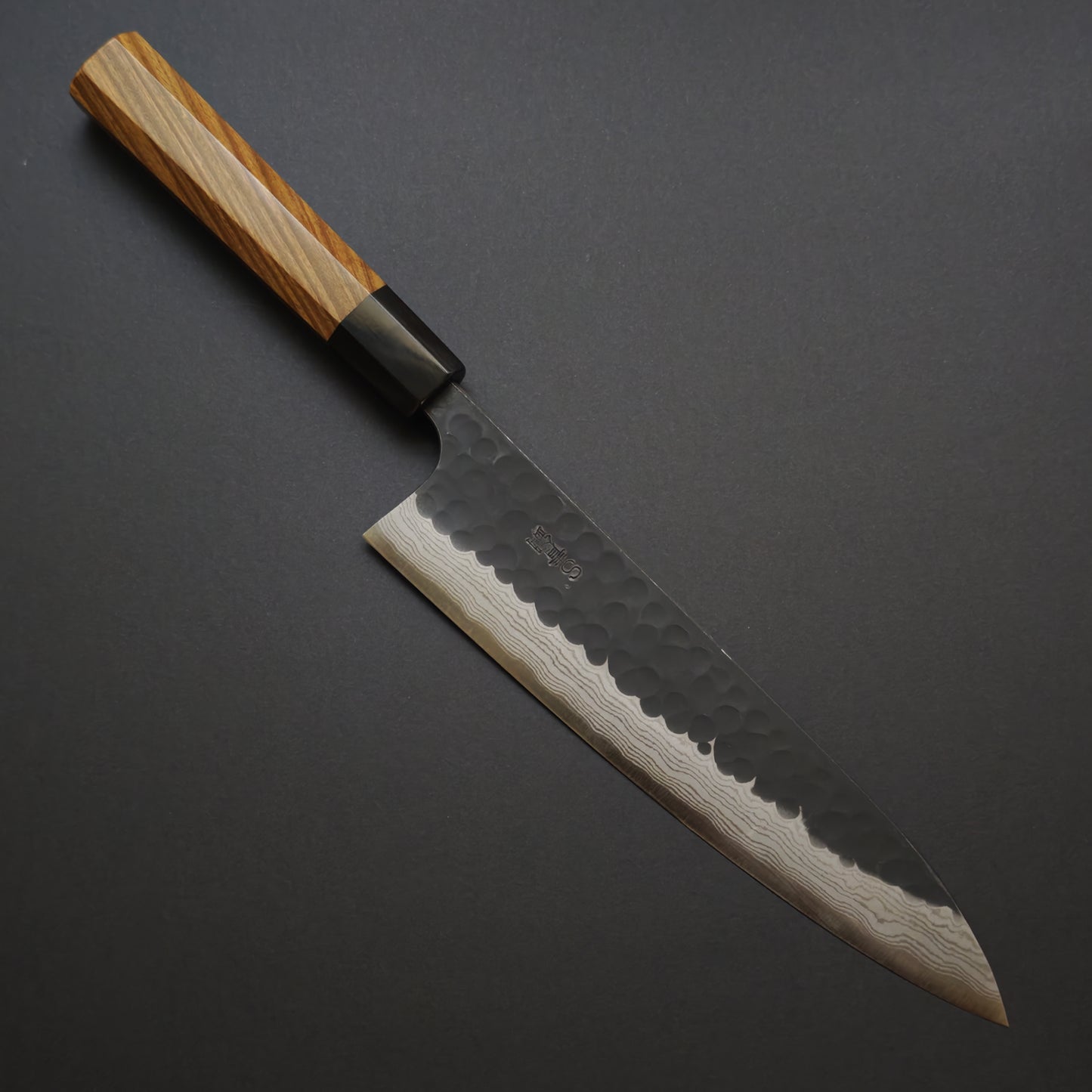Nao Yamamoto Blue Super Kuro Tsuchime Damascus Gyuto 210mm