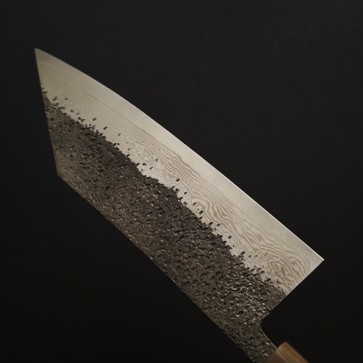 26 Miyazaki Kajiya Ginsan Damascus Tsuchime Bunka 180mm (Batch3)