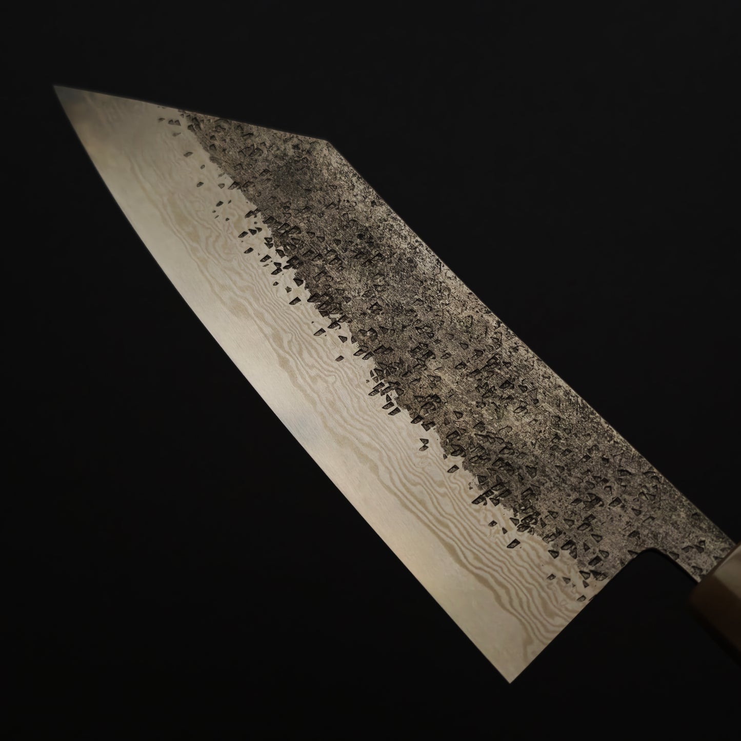 26 Miyazaki Kajiya Ginsan Damascus Tsuchime Bunka 180mm (Batch3)
