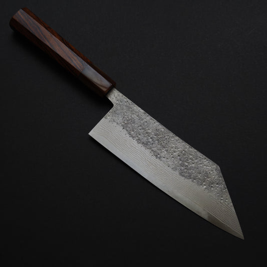 27 Miyazaki Kajiya Ginsan Damascus Tsuchime Bunka 180mm (Batch3)