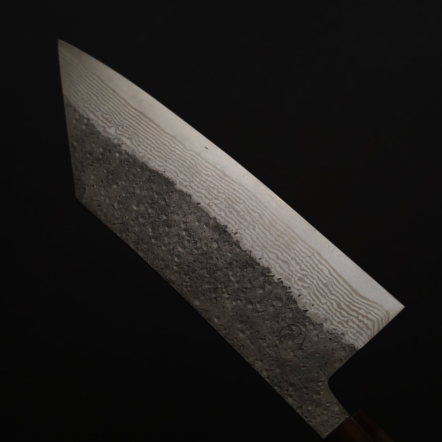 27 Miyazaki Kajiya Ginsan Damascus Tsuchime Bunka 180mm (Batch3)