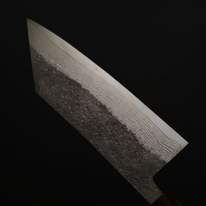 27 Miyazaki Kajiya Ginsan Damascus Tsuchime Bunka 180mm (Batch3)