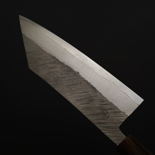 36 Miyazaki Kajiya Ginsan Damascus Tsuchime Bunka 180mm (Batch3)
