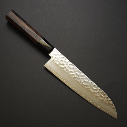 Shisei Swedish Steel Tsuchime Santoku 180mm