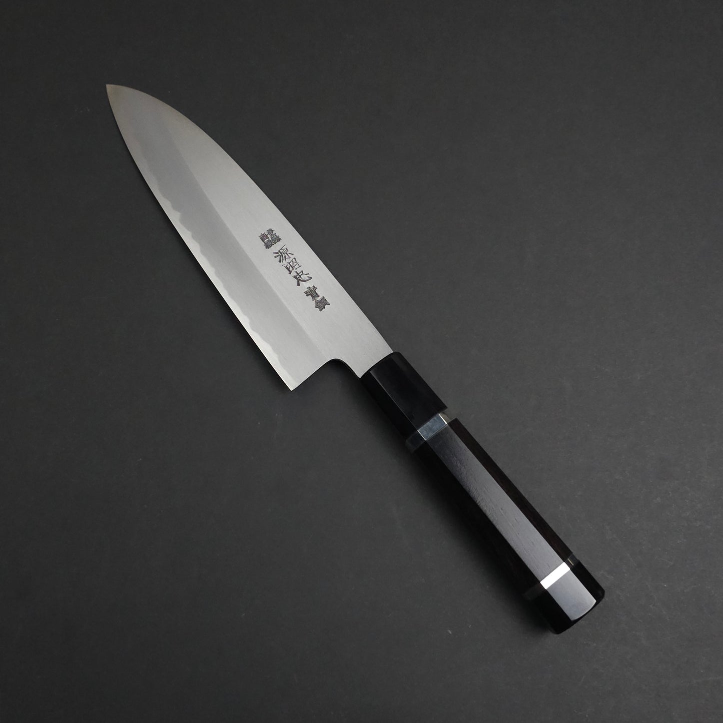 Black Ebony With Dark Buffalo Horn Ferrule - 2 Metal Spacer
